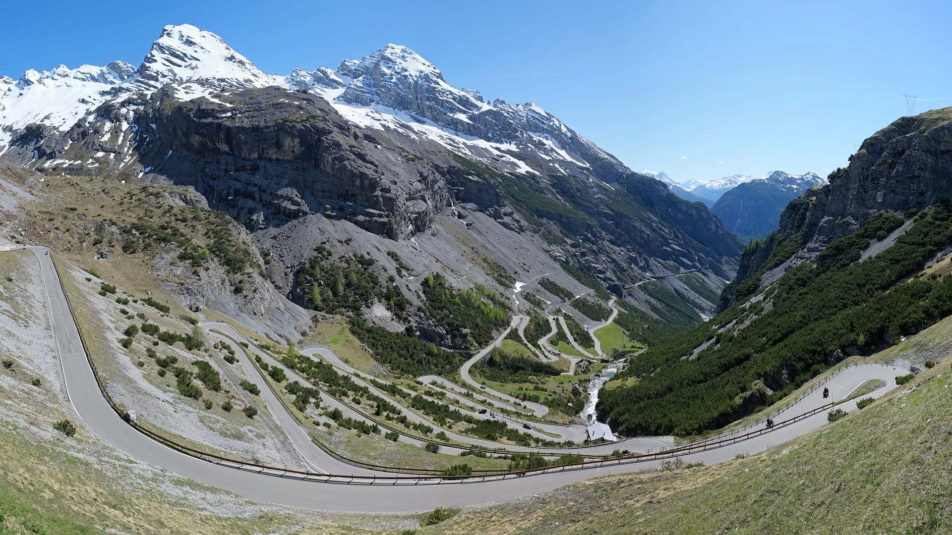 Stelvio Pass route in Italy